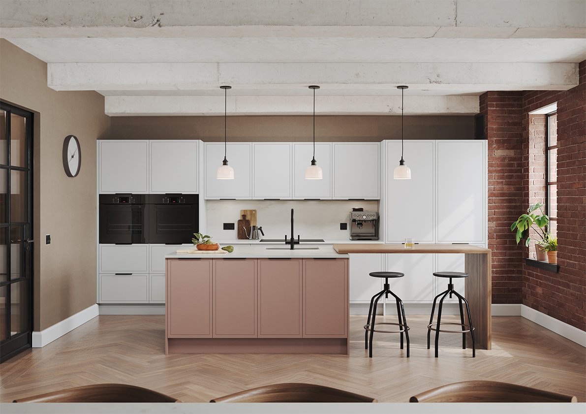 Langley kitchen featuring traditional wooden cabinets