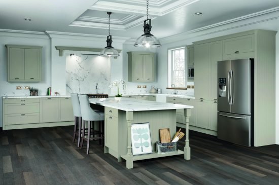 Newmarket kitchen in white and grey color