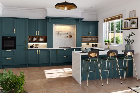 Stirling room set showcasing modern kitchen